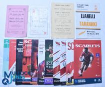 Sixteen Llanelli & Scarlets Rugby Programmes 1945-2022: Some special and interesting issues here