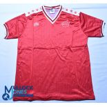 1983-1985 Leicester City FC Third Kit football shirt - Admiral, Size 41/43, Red, Short sleeves, G