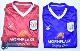 Crewe Alexandra FC home and away football shirts 2017-2018 - FBT / Mornflake, Size Adult Small,