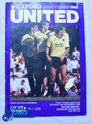 Oxford United v Manchester United 1986/87 Alex Ferguson's first League away game as manager