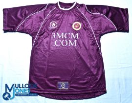 Stenhousemuir FC home football shirt 2003-2004, Branded / 3MCM.COM, size M, maroon, short sleeves,