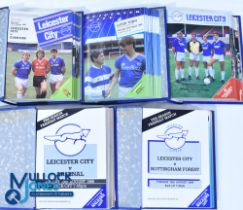 Leicester City FC home football programmes 1985-1990 in binders. 1985/86 - 22, 1986/87 - 23, 1987/88