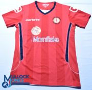 Crewe Alexandra FC home football shirt 2011-2012 - Carbrini / Mornflake, Size Adult Small, red,