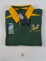 South Africa Springboks 2003 Rugby Union World Cup Jersey - Nike, Size L in original packaging, with