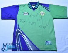 Northern Ireland FC home football shirt - 1998-1999, Size 38/40, Green, short sleeves, five