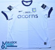 Aston Villa FC away football shirt - 2010 Carling Cup Final, Nike / Acorns, size XL, white with