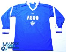 Peterhead FC home football shirt 2000-2001 - Riva / Asco, size L, blue, long sleeves, G