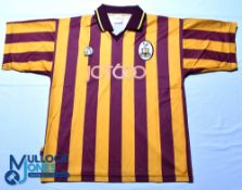 Bradford City FC home football shirt - 1997-1999, Beaver / JCT600, size L, striped, short sleeves