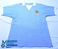 Manchester Cit FC home football shirt - 1976 League Cup Final - by Score Draw. Size XL, blue,