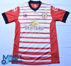 Crewe Alexandra FC home football shirt 2016-2017 - Carbrini / Mornflake, Size Adult Small, red/