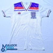 England FC home football shirt - #16 Youth, Admiral c1980s size 38/40, white, short sleeves