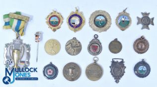 Seventeen mainly football and overseas medals, medallions and badges 1950s onwards