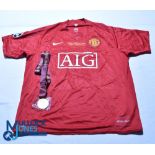 2008 Manchester United FC Champions League Cup Final Shirt & Medal - Shirt #7 Ronaldo - Nike /