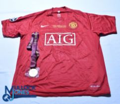 2008 Manchester United FC Champions League Cup Final Shirt & Medal - Shirt #7 Ronaldo - Nike /