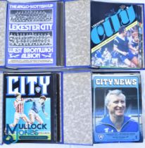 Leicester City FC home football programmes 1975-1980 in binders. 1975/76 - 27 two vouchers