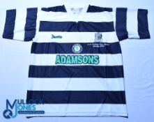 Deal Town FC home football shirt - 2000 FA Vase Winners - Jacetts / Adamsons, size M, black/white,