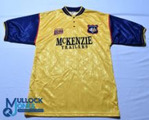 1996-1997 Stirling Albion FC away football shirt - size 34/36, yellow, short sleeves, with tags, G