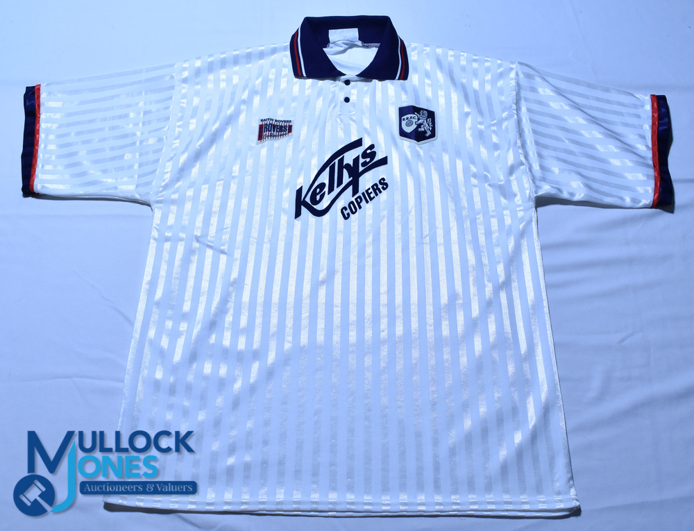 1995-1997 Raith Rovers FC away football shirt - size 46/48, white, shorts sleeves, G