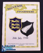 Rare 1930 Rugby Programme, British & I Lions v NZ, 3rd Test: Official Programme from the Test lost