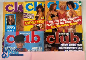 Club International glamour magazines - Volume 12 No 2, 5, 9, Volume 14 No 4, 5 - some wear and