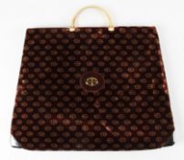 3x Designer Handbags - to include Vintage Nardelli Taly Purple shoulder Bag medium suede leather -