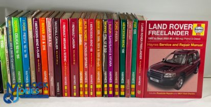 Haynes Car Books including Toyota Celica 82 to 85, Jaguar XJ and XJ6, Landrover Freelander, Morris