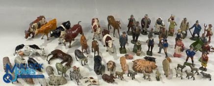Britains Johillco FGT & Son Lead Farm Figures, Toys and Accessories, a large collection with farm