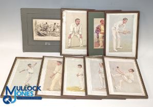 Qty of Cricket and other Sport Prints, and Photograph Pictures, mostly modern cricket, with rowing