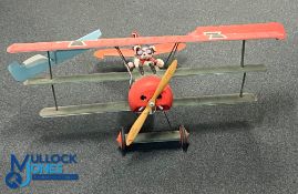 Large Fokker Dr 1 German Red Barron WW1 Model Plane Aeroplane Aviation, has been a radio-