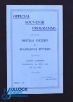 Rare 1930 Rugby Programme, British & I Lions v Wanganui: Official Programme from the game won 19-3