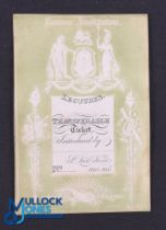 London Institution - Invitation To Lectures Ticket c1830s - Allegorical figures and