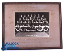 1930 British & I Lions mf&g Signed Team Photograph: Original mount, frame and glazing, Crown