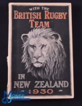 1930 Book, With The British Rugby Team in NZ: 180pp attractively-covered softback by ex-All Black GT