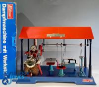 Wilesco D455 Workshop Live Steam Engine Model - with 3 band driven tools inside, in original box -