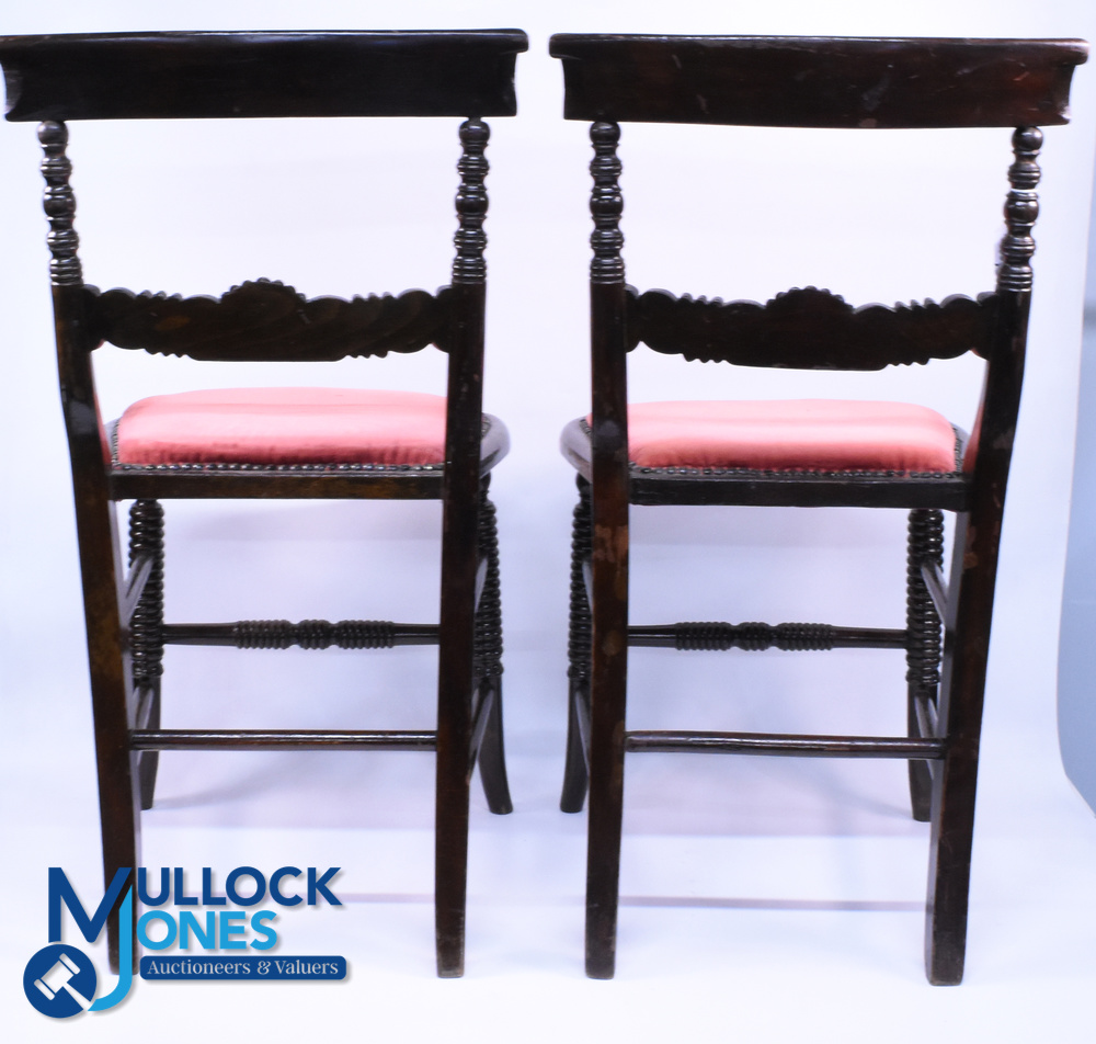 Carved Chairs Attributed to Charles Peace (famous Victorian burglar and murderer). Pair of carved - Image 2 of 4