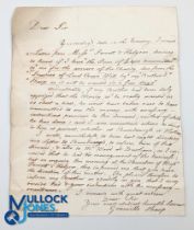 Slavery - Granville Sharp fine autograph letter signed (fine signature) dated 1780. A legal letter