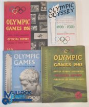 Olympic Games official reports on the 1952 and 1956 games issued by the British Olympic