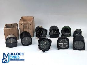 WWII and RAF Air Ministry Aircraft Cockpit Dials Meters, a good selection to include altimeter