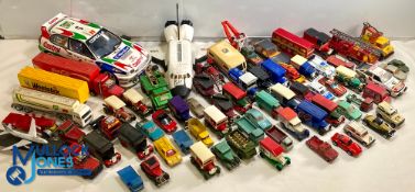 Collection of Diecast Vehicles, a mixed lot of play worn cars by Lesny Matchbox, Majorette, Corgi,