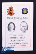 Rare 1930 Rugby Programme, British & I Lions v Canterbury: Official Programme from the game lost 8-