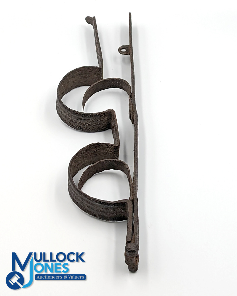 Slavery a pair of slaves hand manacles in iron, probably 18th c. The apertures have been modified to - Image 3 of 3