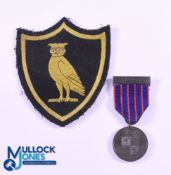 1920s Rugby Schools & Youth Blazer Badge & Medal (2): Yellow 'Wise Owl' shield-shaped badge,