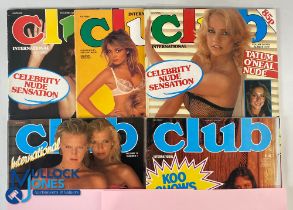 Club International glamour magazines - Volume 11 No 3, 6, 8 Volume 12 No 1, Volume 13 No 1 - some