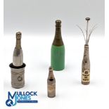 Champagne Collectables: to include a champagne Dry Mantle cocktail twizzler made of white metal, a