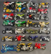 Model Motorcycle Collection, with makers of Maisto, Teamster, Saico, Newray, Majorette, and other, a