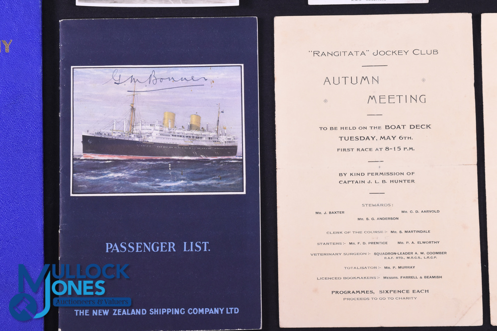 Rare 1930 British & I Lions Official Suitcase & Literature, Menus etc. on Outgoing Sea Journey ( - Image 3 of 3