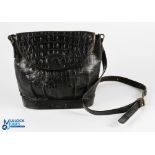 3 Designer Handbag & Leather Belts - to include Mulberry cross the body Bucket Bag, faux crocodile