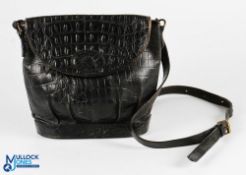3 Designer Handbag & Leather Belts - to include Mulberry cross the body Bucket Bag, faux crocodile