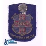 1920s Yorkshire Rugby Blazer Badge: Worn but evocative and impressive white rose, red, blue and gold