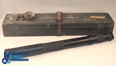 WWII British Military A No.38 MkII sighting telescope by B B Ltd, dated 1942, in original wooden